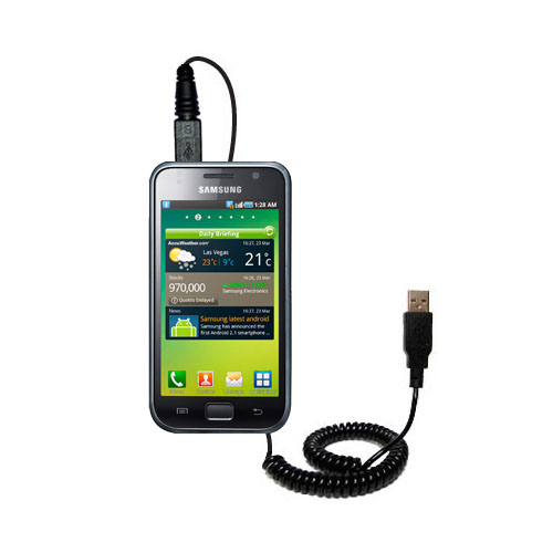 Coiled USB Cable compatible with the Samsung Galaxy S