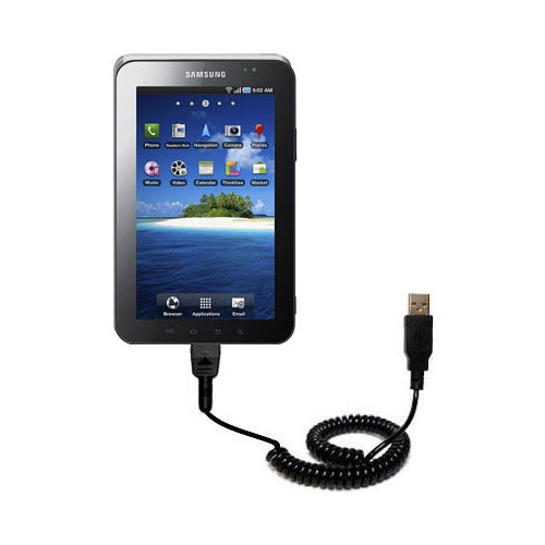 Coiled USB Cable compatible with the Samsung Galaxy Tab