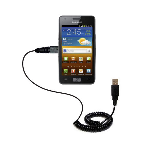 Coiled USB Cable compatible with the Samsung Galaxy W