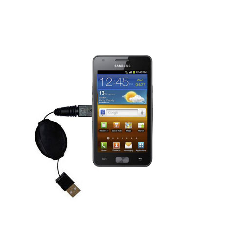 Retractable USB Power Port Ready charger cable designed for the Samsung Galaxy W and uses TipExchange