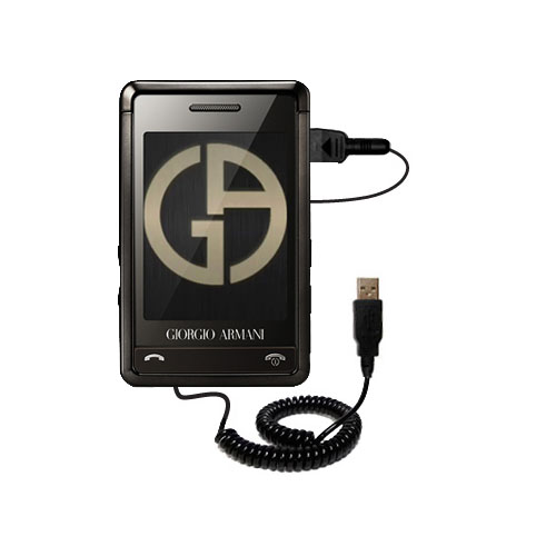 Coiled USB Cable compatible with the Samsung Giorgio Armani