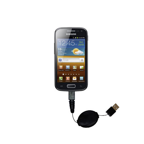 Retractable USB Power Port Ready charger cable designed for the Samsung GT-I8160 and uses TipExchange