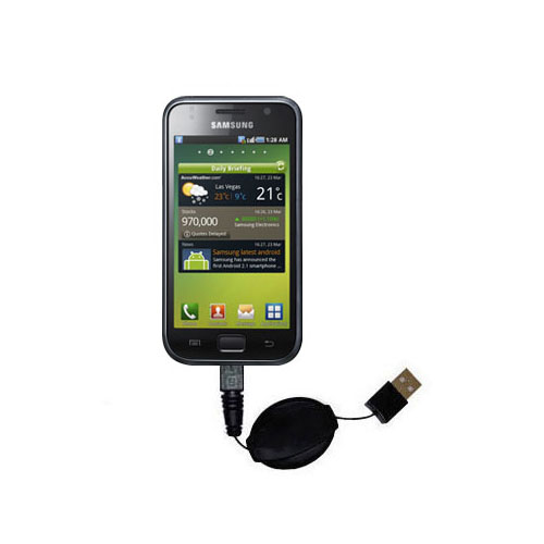 Retractable USB Power Port Ready charger cable designed for the Samsung GT-I9003 and uses TipExchange