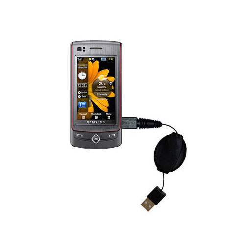 Retractable USB Power Port Ready charger cable designed for the Samsung GT-S8300 S8300 and uses TipExchange