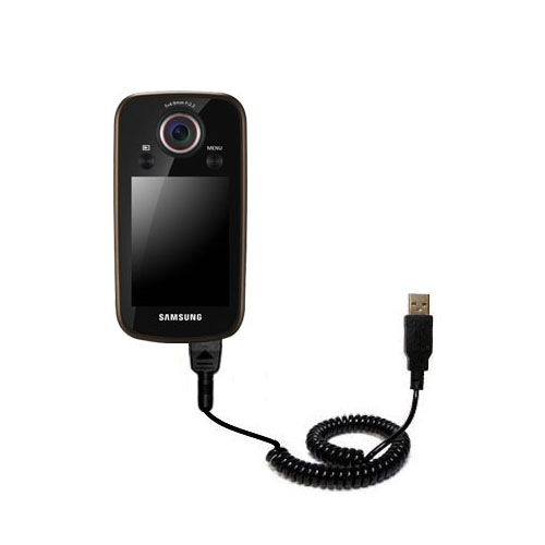 Coiled USB Cable compatible with the Samsung HMX-E10 Digital Camcorder