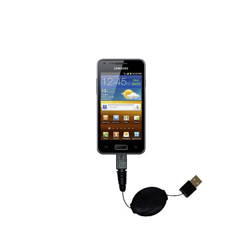 Retractable USB Power Port Ready charger cable designed for the Samsung I9070 and uses TipExchange