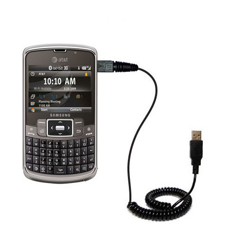 Coiled USB Cable compatible with the Samsung Jack SGH-i637