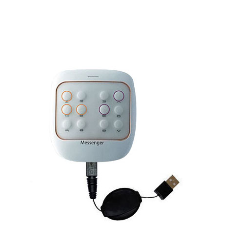 Retractable USB Power Port Ready charger cable designed for the Samsung Messager Touch and uses TipExchange