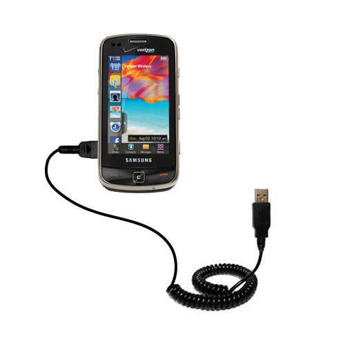 Coiled USB Cable compatible with the Samsung Rogue