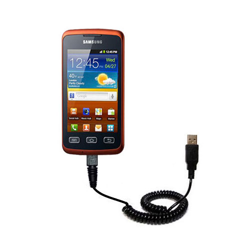 Coiled USB Cable compatible with the Samsung S5690
