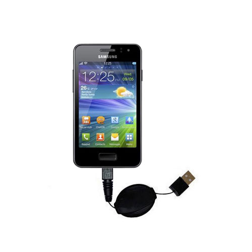 Retractable USB Power Port Ready charger cable designed for the Samsung S7250 and uses TipExchange