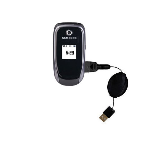 Retractable USB Power Port Ready charger cable designed for the Samsung SCH-R330 and uses TipExchange