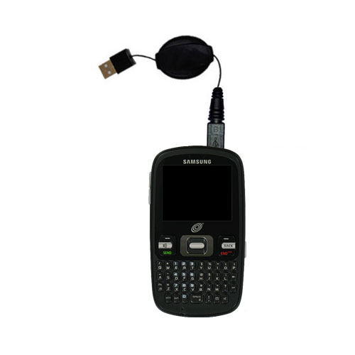 Retractable USB Power Port Ready charger cable designed for the Samsung SCH-R355 and uses TipExchange