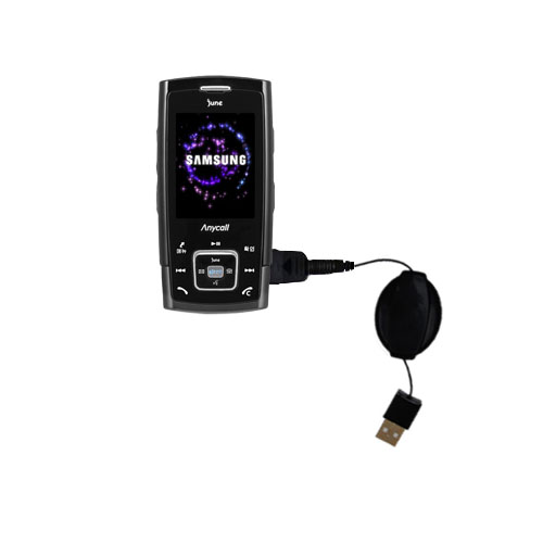 Retractable USB Power Port Ready charger cable designed for the Samsung SCH-V940 and uses TipExchange