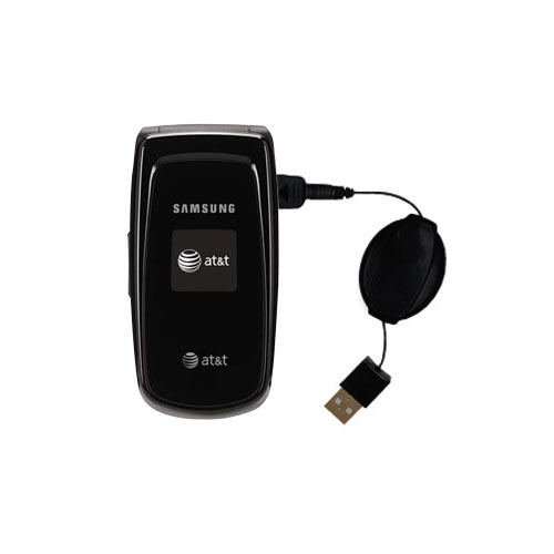 Retractable USB Power Port Ready charger cable designed for the Samsung SGH-A117 and uses TipExchange