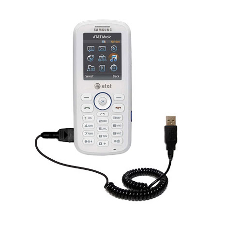 Coiled USB Cable compatible with the Samsung SGH-A637
