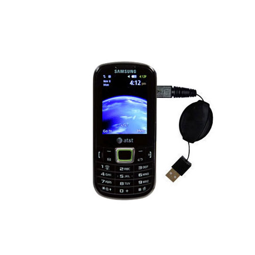Retractable USB Power Port Ready charger cable designed for the Samsung SGH-A667 and uses TipExchange