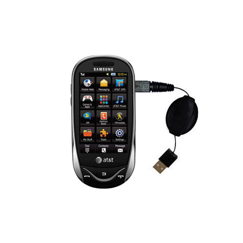 Retractable USB Power Port Ready charger cable designed for the Samsung SGH-A927 and uses TipExchange