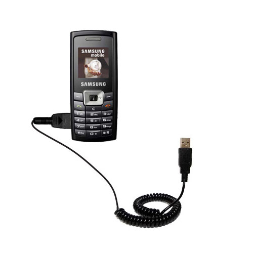 Coiled USB Cable compatible with the Samsung SGH-C450