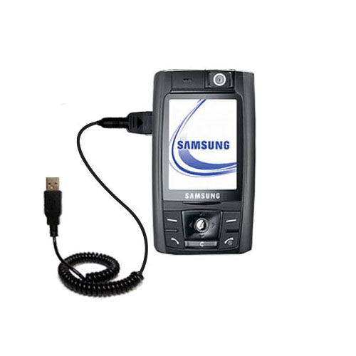 Coiled USB Cable compatible with the Samsung SGH-D800