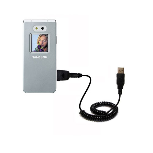 Coiled USB Cable compatible with the Samsung SGH-E870