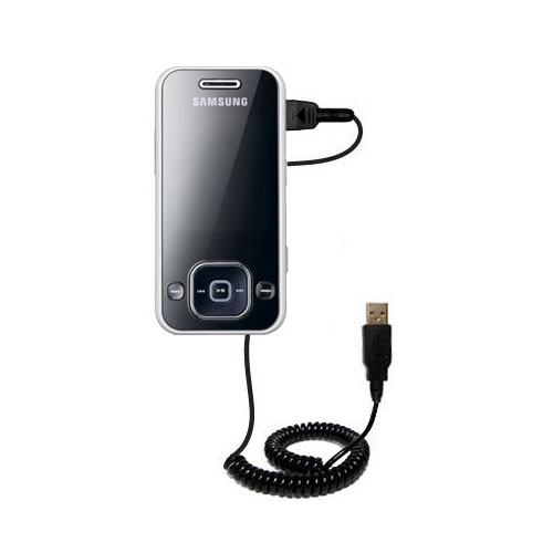 Coiled USB Cable compatible with the Samsung SGH-F250