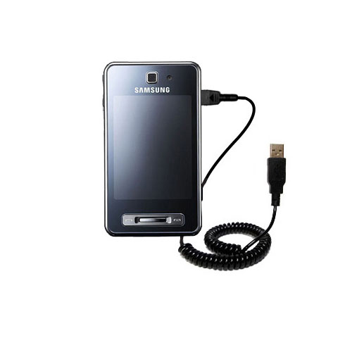 Coiled USB Cable compatible with the Samsung SGH-F480