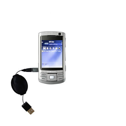 Retractable USB Power Port Ready charger cable designed for the Samsung SGH-G810 and uses TipExchange