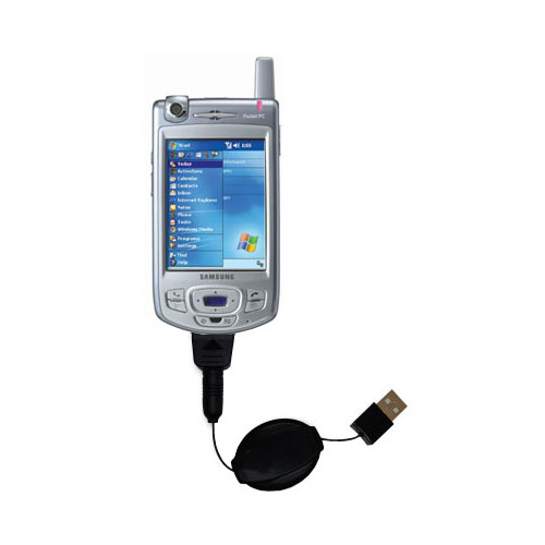 Retractable USB Power Port Ready charger cable designed for the Samsung SGH-i700 and uses TipExchange
