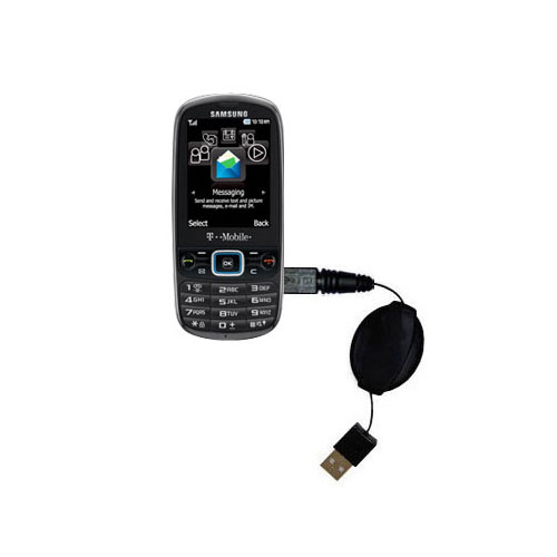 Retractable USB Power Port Ready charger cable designed for the Samsung SGH-T479 and uses TipExchange