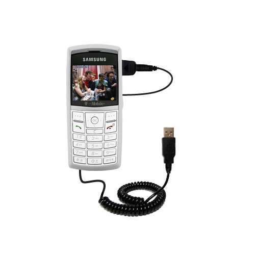 Coiled USB Cable compatible with the Samsung SGH-T519