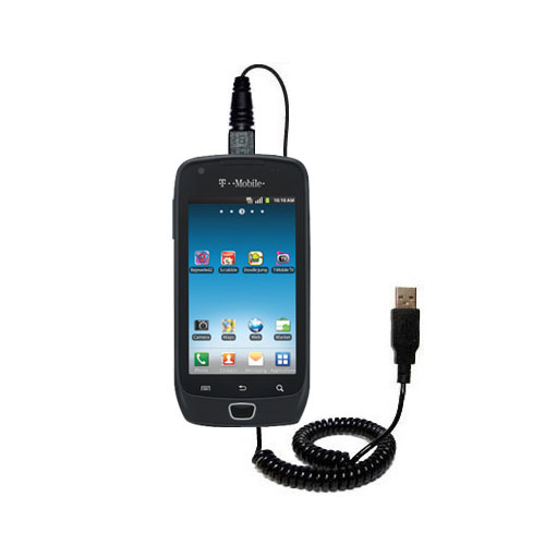 Coiled USB Cable compatible with the Samsung SGH-T759