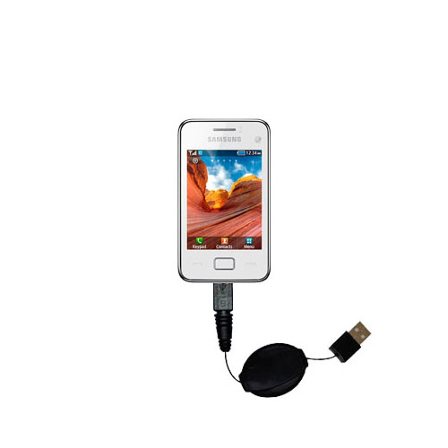 Retractable USB Power Port Ready charger cable designed for the Samsung Star 3 DUOS and uses TipExchange