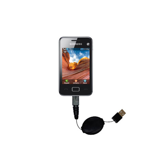 Retractable USB Power Port Ready charger cable designed for the Samsung Star 3 and uses TipExchange