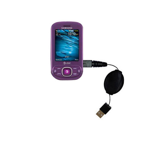 Retractable USB Power Port Ready charger cable designed for the Samsung Strive SGH-A687 and uses TipExchange
