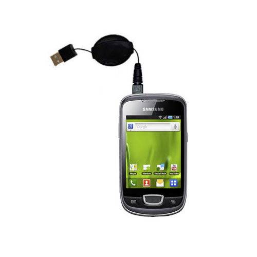 Retractable USB Power Port Ready charger cable designed for the Samsung Tass and uses TipExchange