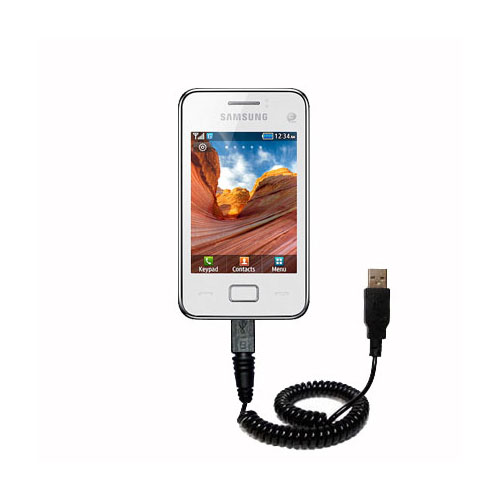 Coiled USB Cable compatible with the Samsung Tocco Lite 2