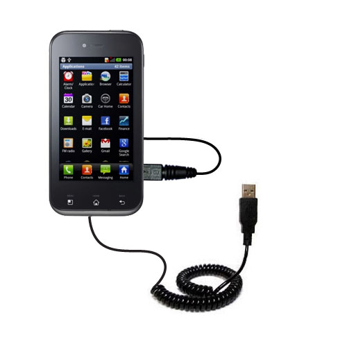Coiled USB Cable compatible with the Samsung Transform Ultra