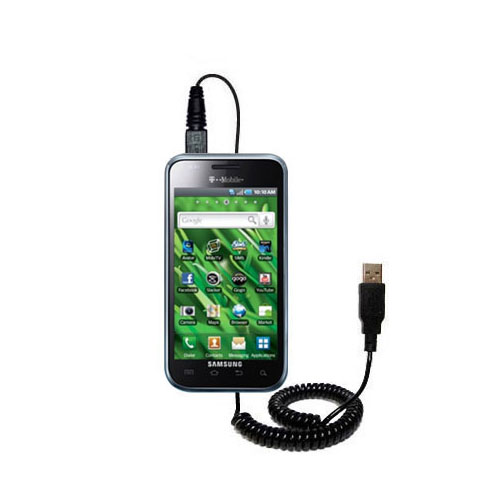 Coiled USB Cable compatible with the Samsung Vibrant 4G