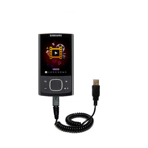 Coiled USB Cable compatible with the Samsung YP-R0 Digital Media Player