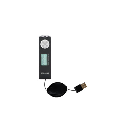 Retractable USB Power Port Ready charger cable designed for the Samsung YP-U1Q and uses TipExchange