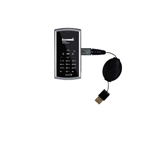 Retractable USB Power Port Ready charger cable designed for the Sanyo Incognito SCP-6760 and uses TipExchange