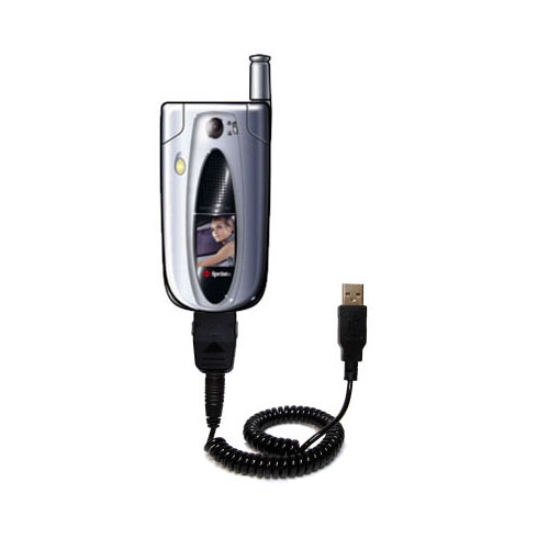 Coiled USB Cable compatible with the Sanyo MM-5600