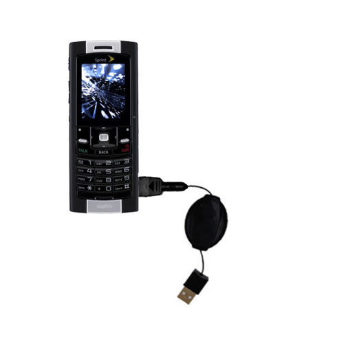 Retractable USB Power Port Ready charger cable designed for the Sanyo S1 and uses TipExchange