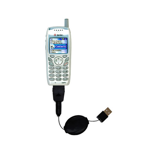 Retractable USB Power Port Ready charger cable designed for the Sanyo SCP-4920 / SCP 4920 and uses TipExchange