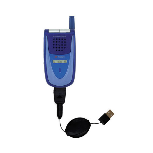 Retractable USB Power Port Ready charger cable designed for the Sanyo VI-2300 and uses TipExchange