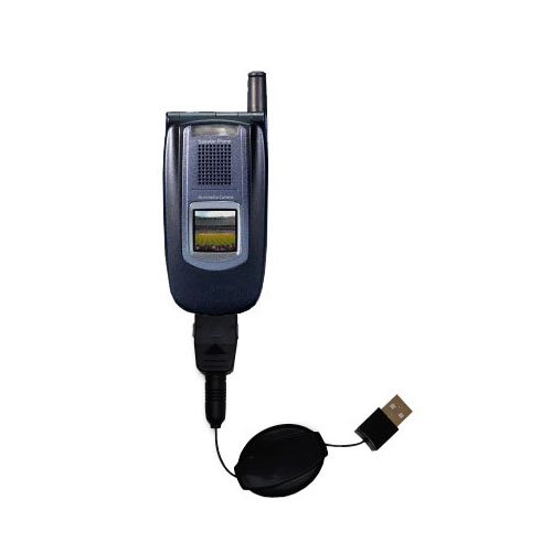 Retractable USB Power Port Ready charger cable designed for the Sanyo VM4500 / VM 4500 and uses TipExchange