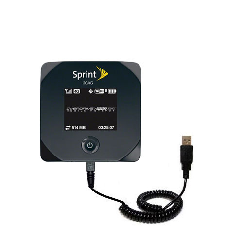 Coiled USB Cable compatible with the Sierra Wireless 802S Mobile Hotspot