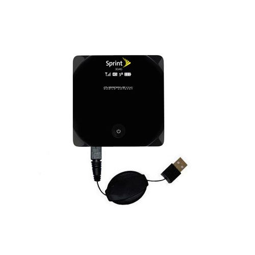 Retractable USB Power Port Ready charger cable designed for the Sierra Wireless AirCard W801 Mobile Hotspot and uses TipExchange