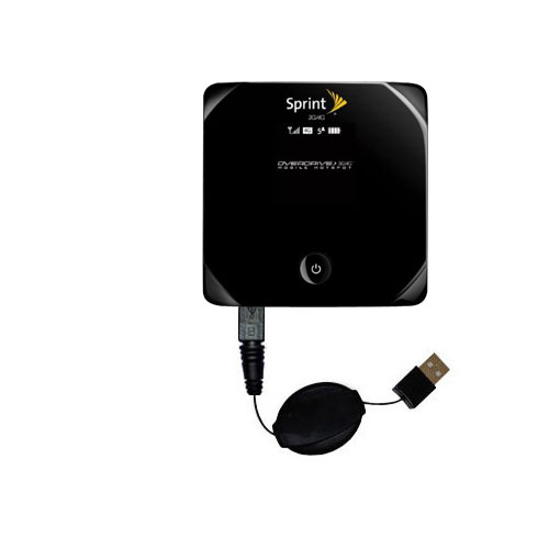 USB Power Port Ready retractable USB charge USB cable wired specifically for the Sierra Wireless Overdrive 3G/4G Mobile Hotspot and uses TipExchange
